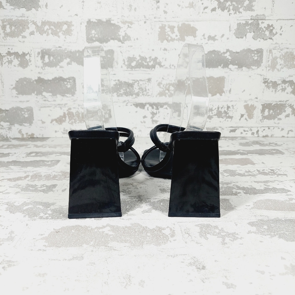 New Abound Austyn Black Tubular Strap Block Heel Sandals F182 - Picture 5 of 10